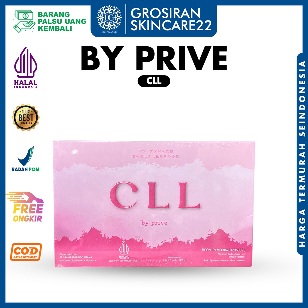 CLL Collagen Drink By Prive 15x15gr ORIGINAL 100% BPOM