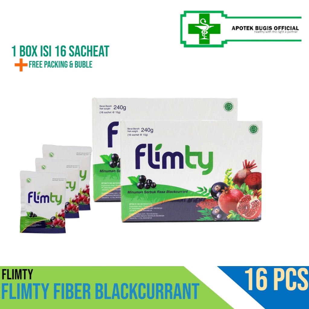 Flimty Fiber - Bundling 2 Box - Paket Lebih Hemat! - Rasa Blackcurrant 2 box