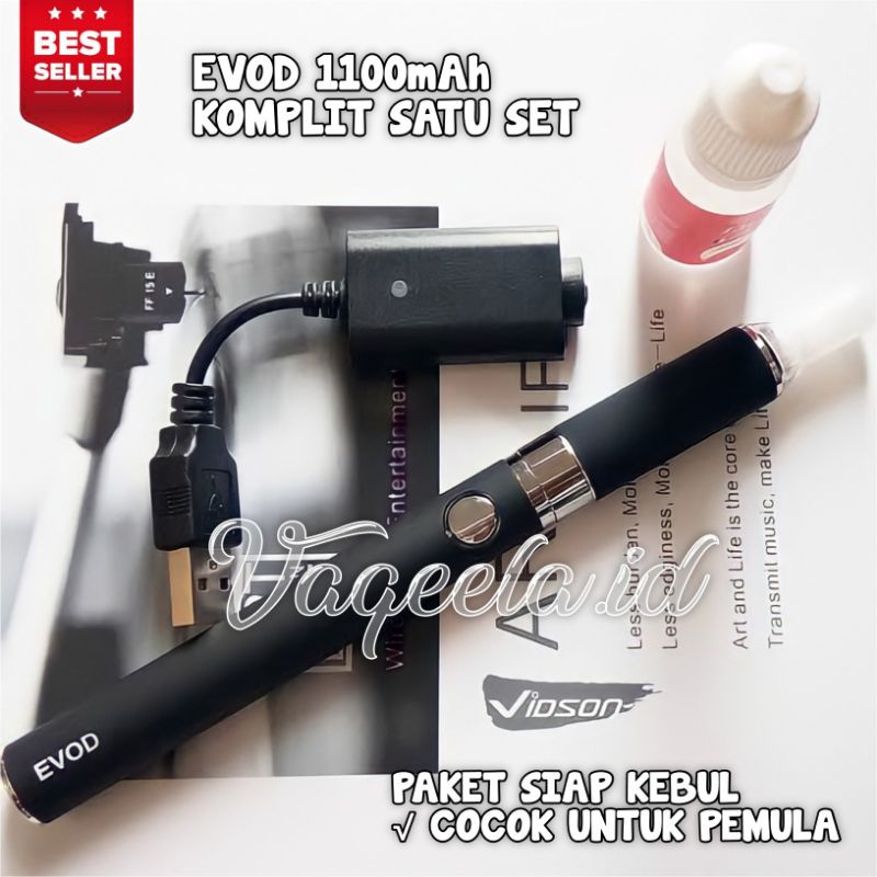 COD Cod orginal ORGINAL Terlaris VOD Terlaris !!! Pena tinta evood Fullset Evood 1100mAh Vapoor Mini Komplit Evod model miniberkualitas