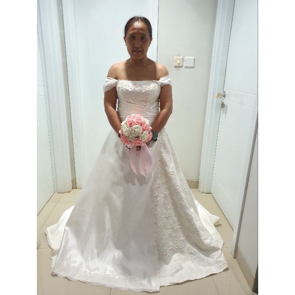 Jual gaun baju pengantin wedding dress bekas preloved second murah KL 09