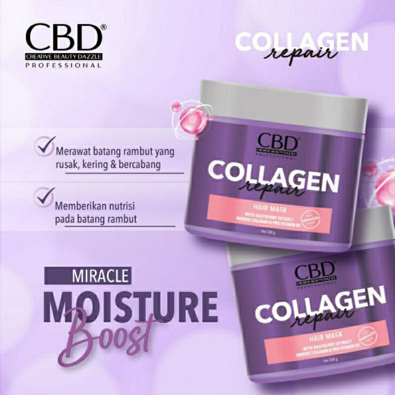CBD Collagen Repair Hair Mask / Shampoo / Conditioner / Serum / Perawatan Rambut Rusak