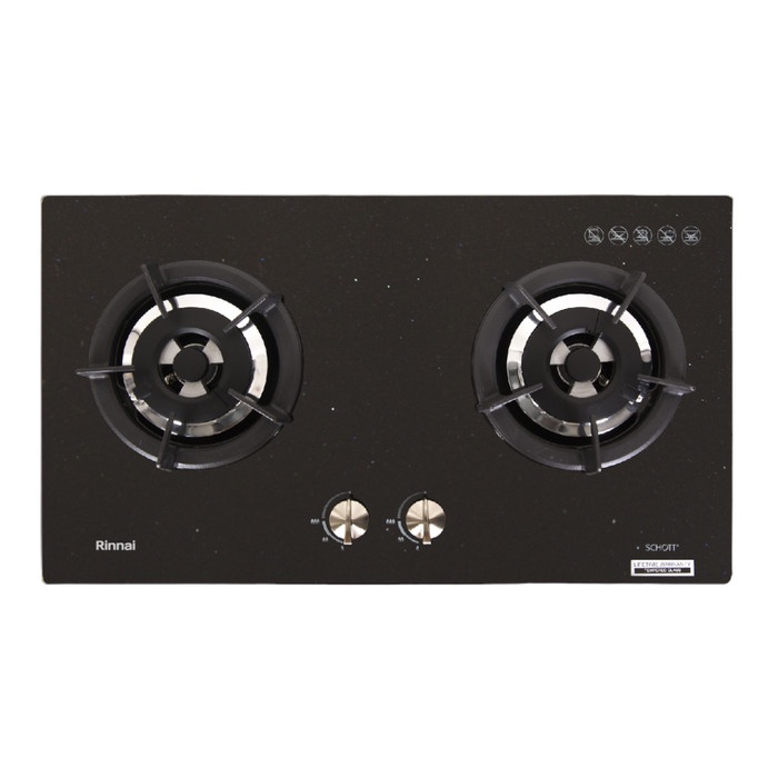 Ready oke] Rinnai RB-2 GH C Kompor Gas Tanam 2 Tungku Api Besar Grande Tempered