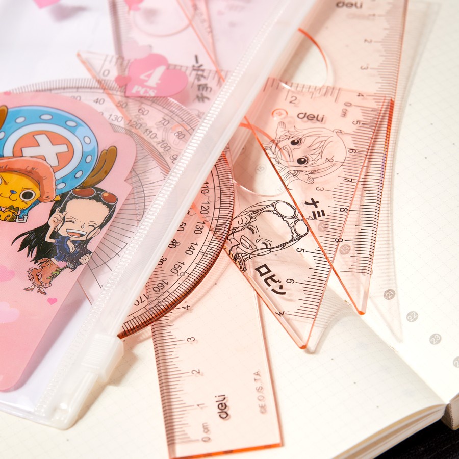 

Penggaris Set Deli EH17 Edisi OnePiece isi 4