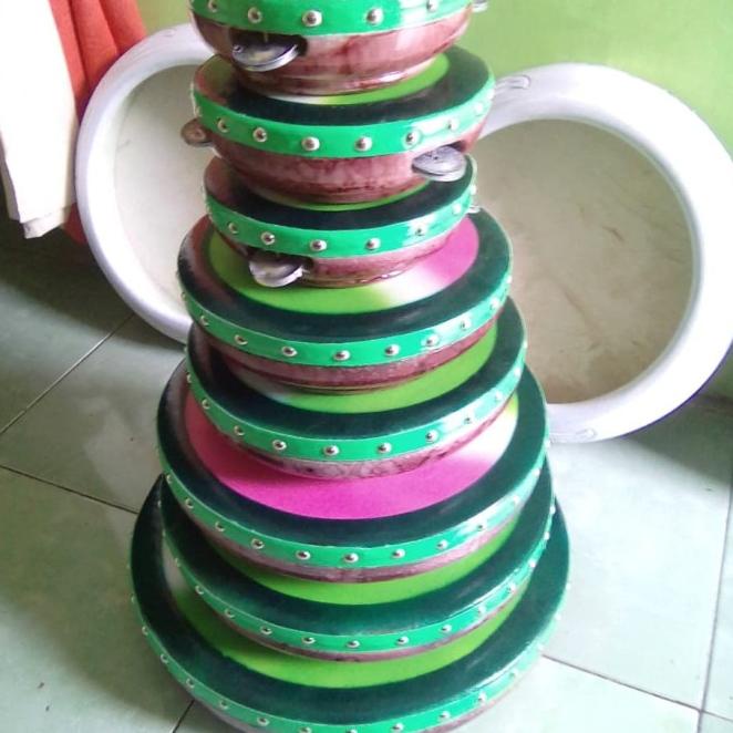 Rebana Asli Jepara 1 Set Lengkap Isi 8