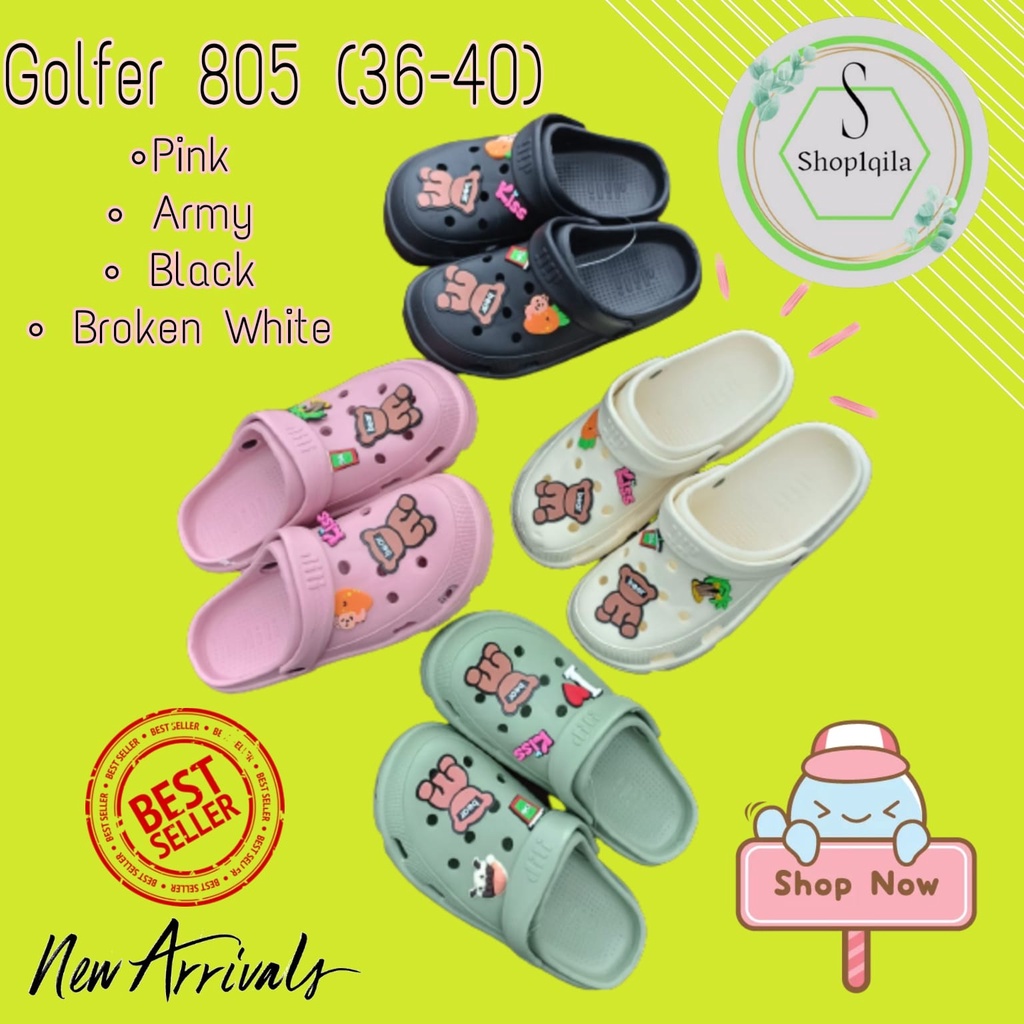 sandal baim wanita dewasa fuji golfer dili motif love bear terbaru 805 (36-40) sandal baim korean style termurah