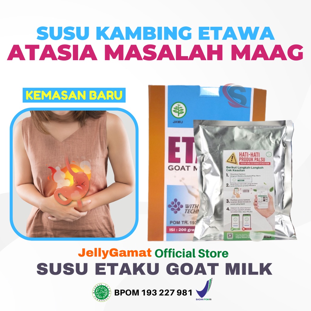 

Obat Maag, Maag Kronis/Akut, Asam Lambung, Lambung Perih - Susu Kambing Etawa Murni Walatra Etaku