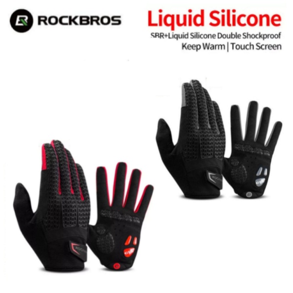 Sarung Tangan Rockbros Sarung Tangan Sepeda Full Finger Gel Silicone