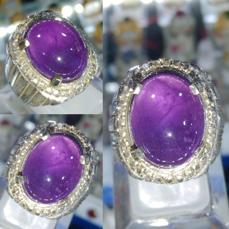 Cincin Batu Kecubung Natural Asli 100% Original
