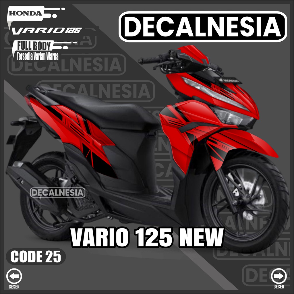Decal Vario 125 New 2022 2023 Full Body Stiker Motor Honda CBS ISS SP Sticker Simple Variasi Modifik