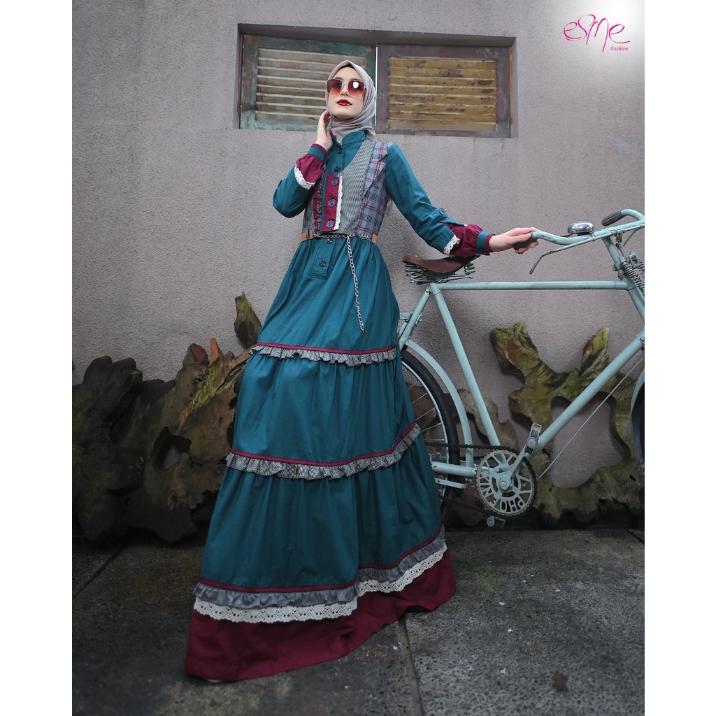 Original Gamis Esme E-101203 / Gamis Esme Terbaru / Gamis Esme 2023 / Gamis Kekinian / Gamis Mekrok 