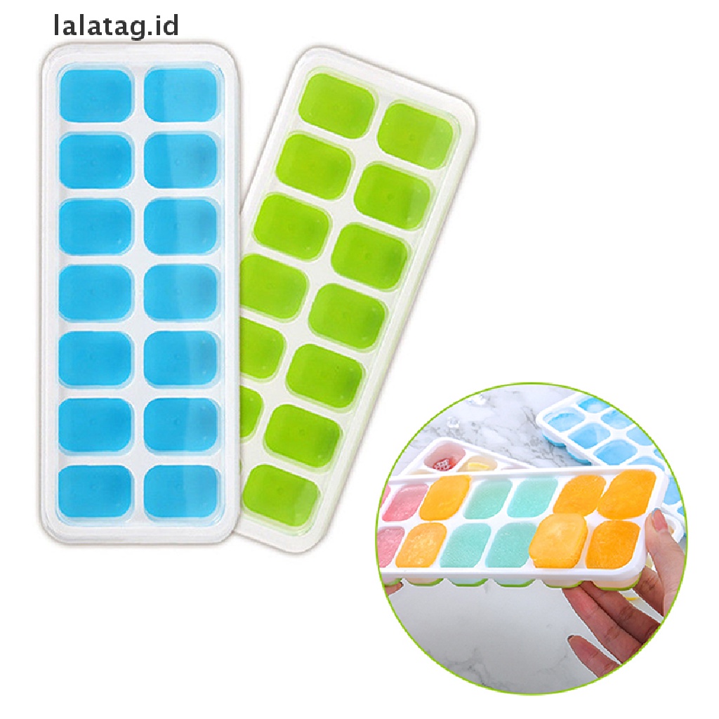 [lalatag] Cetakan Ice ball maker Dengan Tutup Silicone Ice Cube Tray Cetakan Es Batu Dapur [ID]