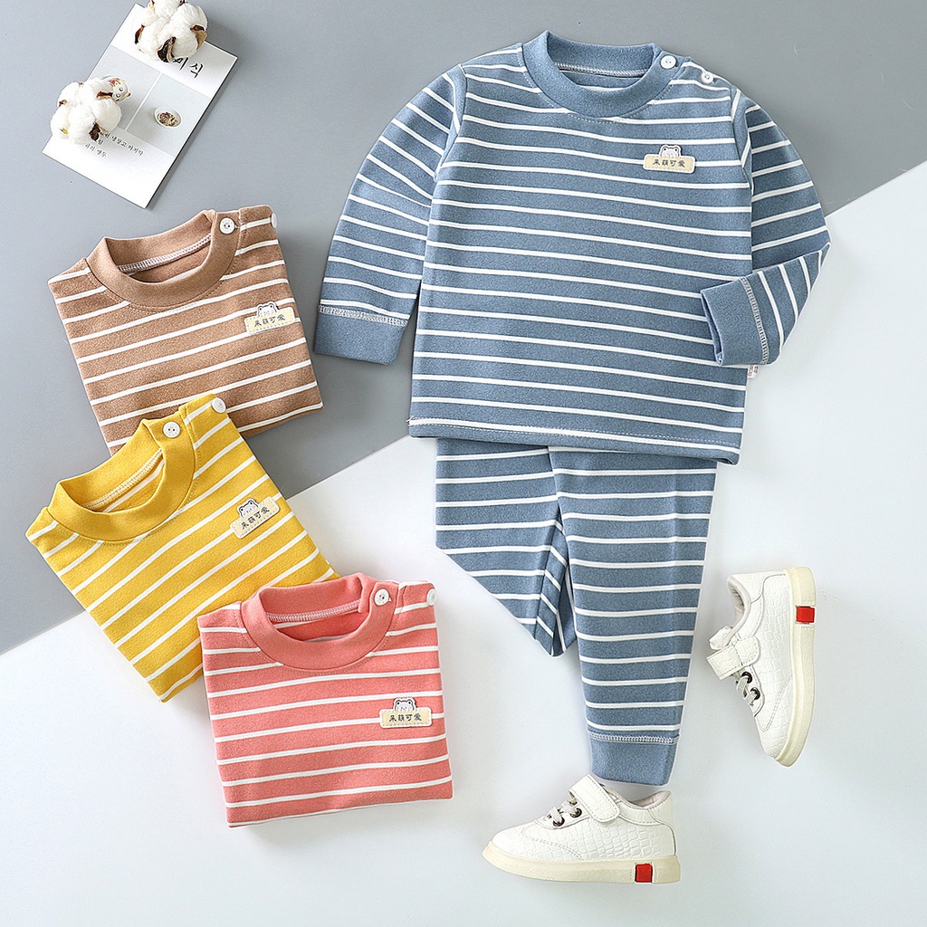 UNIKID BAJU TIDUR ANAK SETELAN PIYAMA BAYI SET LENGAN PANJANG BAHAN LEMBUT IMPORT