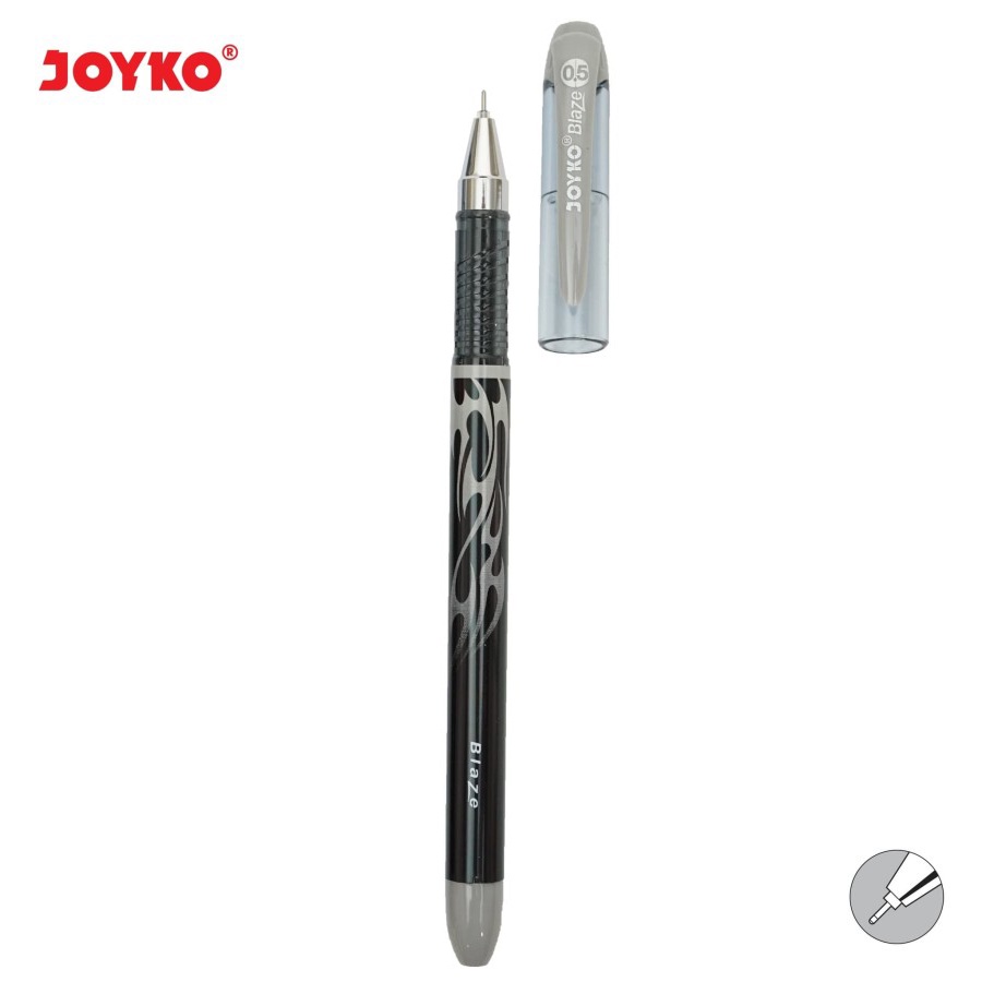 Gel Pen Pulpen Pena Joyko GP-191 Blaze 0.5 mm Hitam