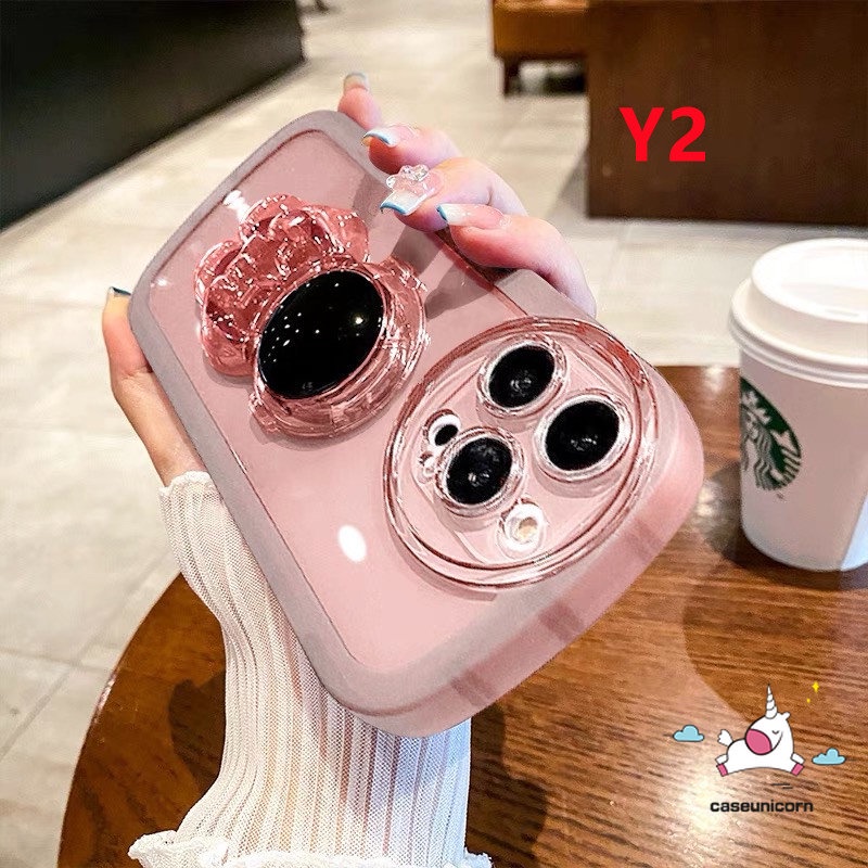 Casing Realme C12 C15 C35 C25 C31 C21Y C11 C25Y C25s Realme 9i 5 6i 5i 5s Airbag Shockproof TPU Soft Case Belakang Dengan Braket Astronot Kartun Phone Stand Holder