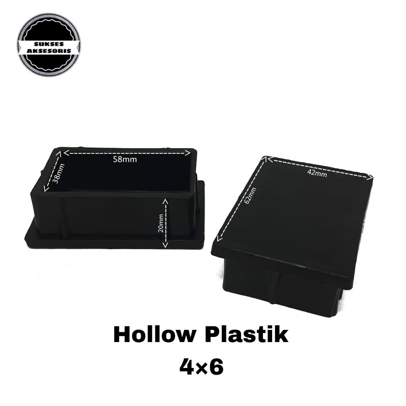 Kaki Plastik Hollow Holo Kotak untuk Alas Meja dan Kursi 4×6