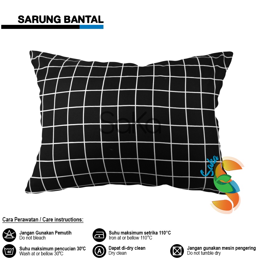 Sarung Bantal Guling Motif Kotak Kotak Aesthetic Minimalis Polos Abu Maroon Putih Navy Coklat