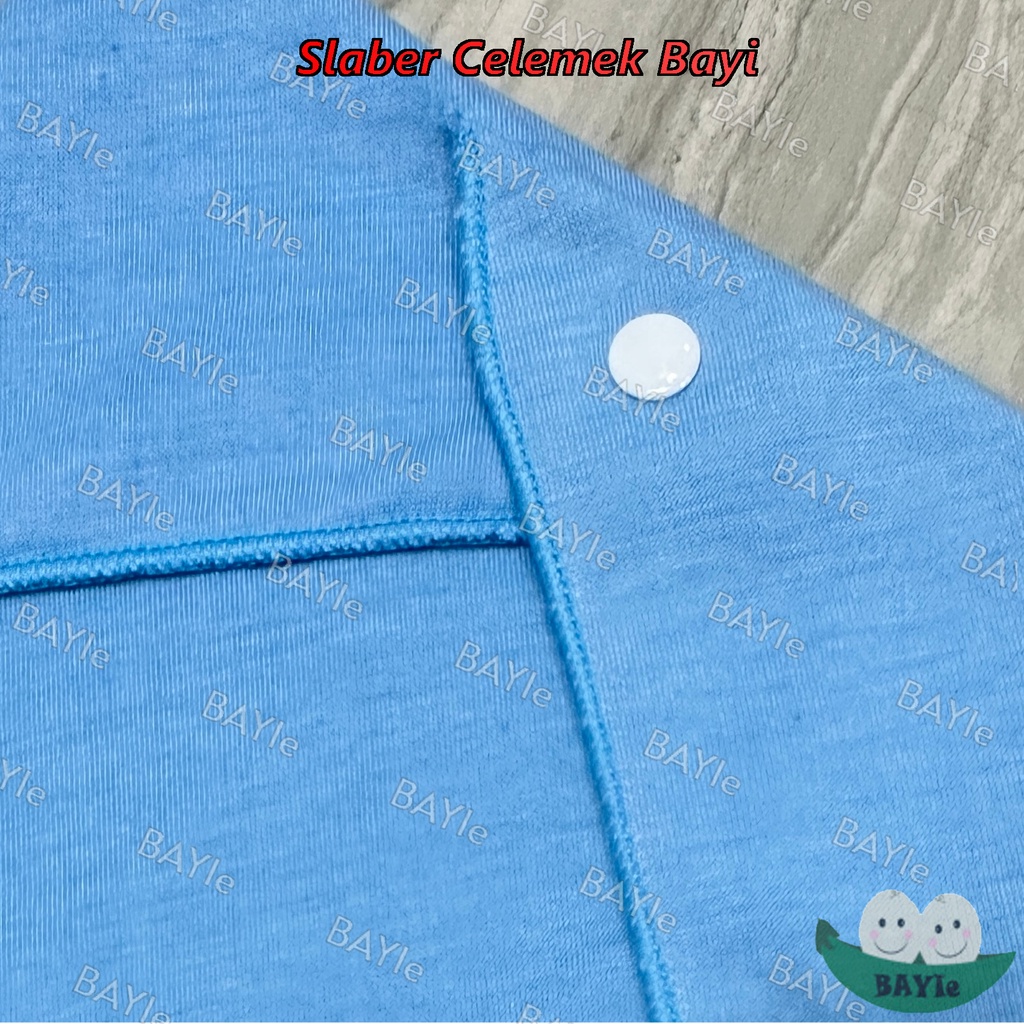 BAYIe - 1 PCS Slaber Slabber BIB Celemek Bayi Anak Model Segitiga POLOS Multifungsi/ Tatakan Air Liur Tadah Iler / Celemek Makan