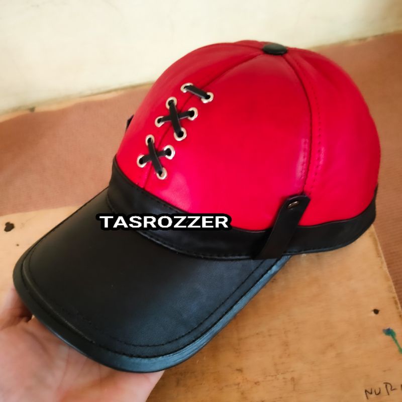 Topi kulit asli pria model new