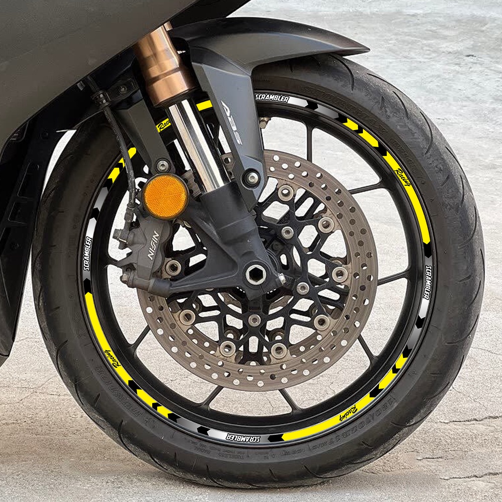 Untuk DUCATI Motor Reflektif Roda Rim Decals Tape Stiker Cocok DUCATI Scrambler TRK 502bn 302 TNT Bj600