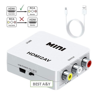 Konverter Converter Mini HDMI2AV HDMI to AV RCA CVBS Adapter HD1080P Audio Video PC Laptop HDTV