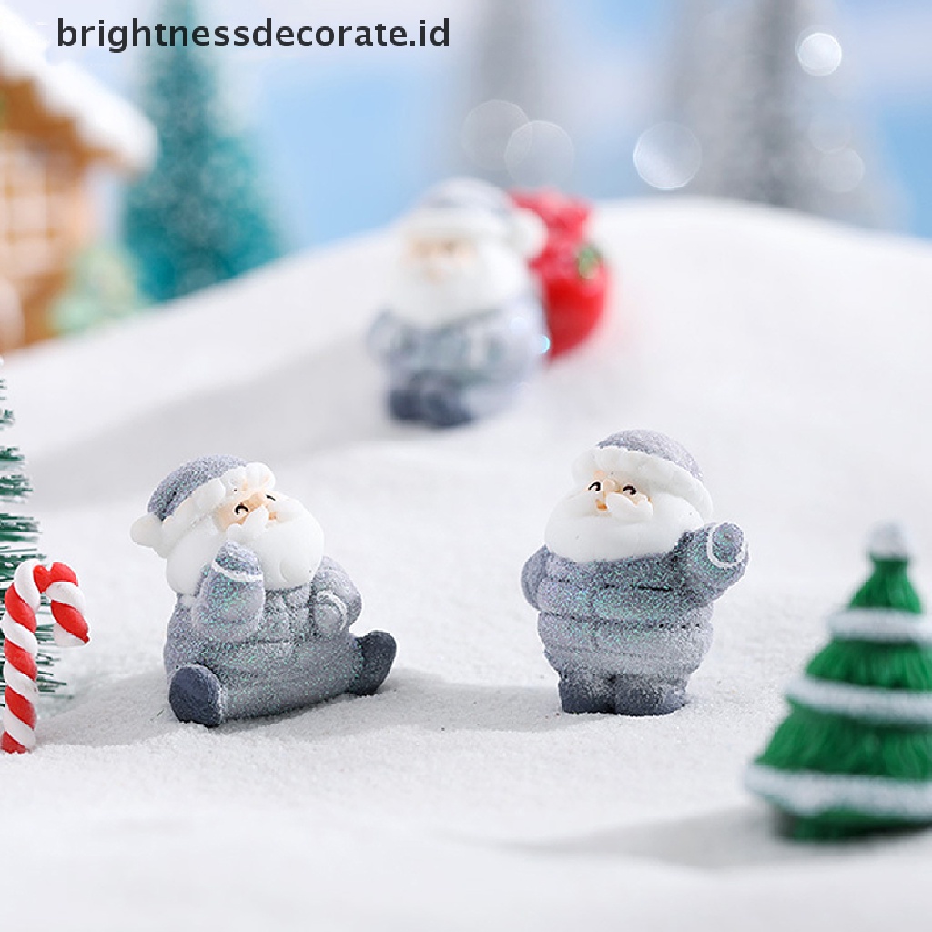 [Birth] Patung Natal Resin Mini Dekorasi Lanskap Mikro Untuk Ornamen Desktop Rumah Mobil [ID]