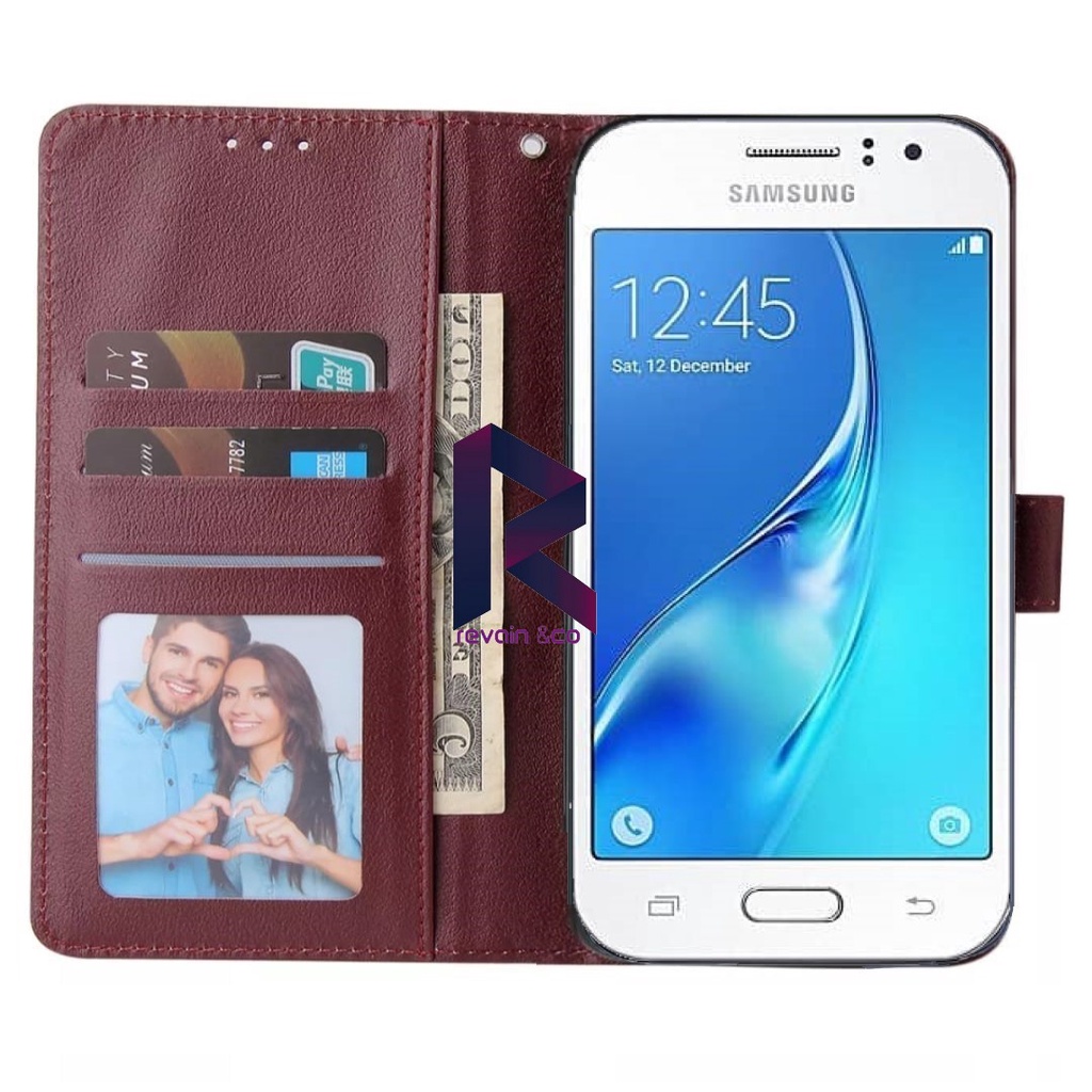 CASE SAMSUNG J1 ACE FLIP WALLET LEATHER KULIT PREMIUM SARUNG BUKA TUTUP KESING HP FLIP CASE SAMSUNG J1 ACE