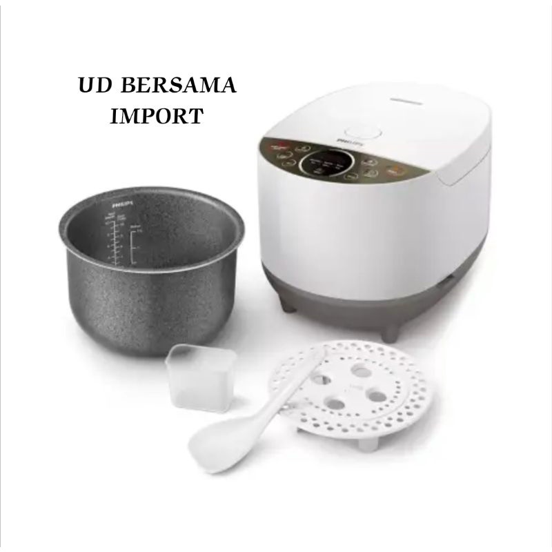 PHILIPS Rice Cooker Digital 1.8L/Penanak Nasi/Rice Cooker Digital HD4515/33 White