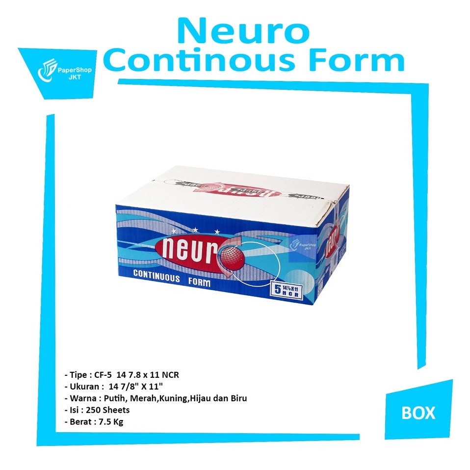 

NEURO - Continous Form 5 Ply 14 7/8 x 11 ( B5 Neuro ) NCR