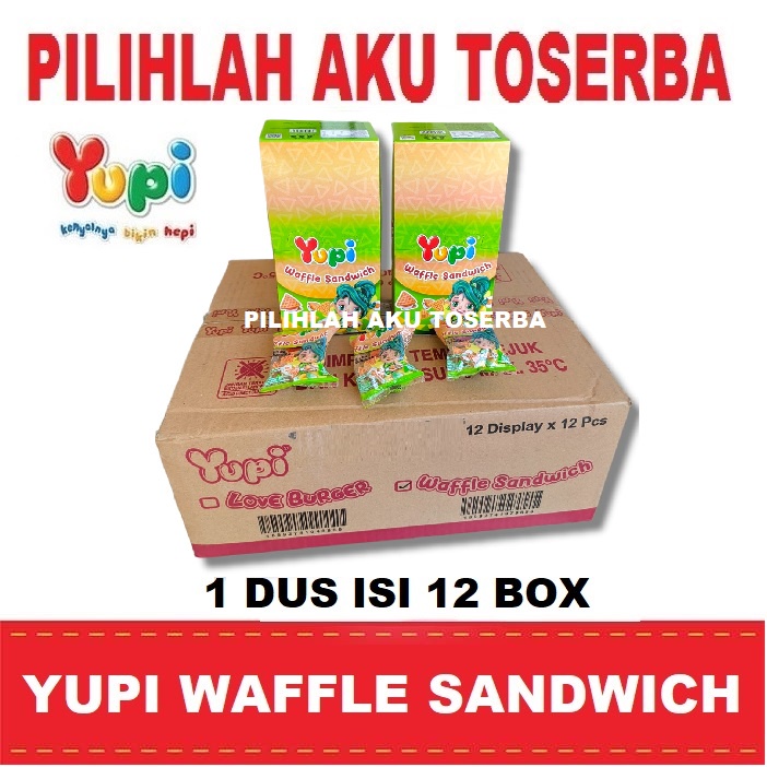 YUPI WAFFLE SANDWICH - ( HARGA 1 DUS ISI 12 BOX )