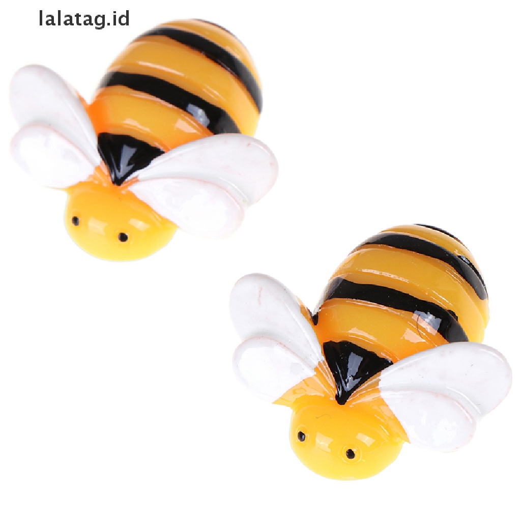 [lalatag] 10pcs Flat Back Resin Cabochon Bee DIY Flatback Scrapbooking Hiasan Craft [ID]