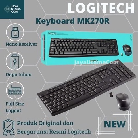 Logitech MK270R Wireless Combo Mouse &amp; Keyboard Original
