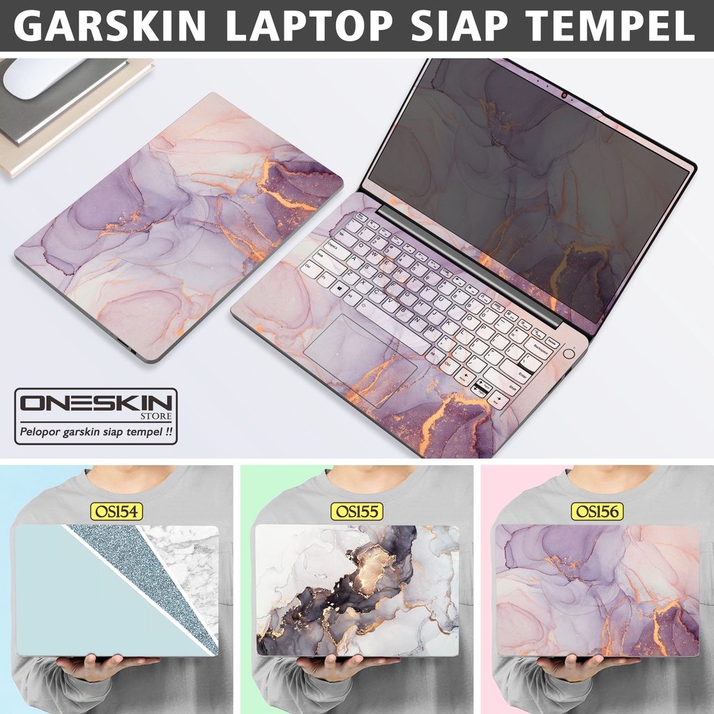 Garskin Sticker Laptop Protector Macbook Full Body Bottom Bezel Palmrest Skin Marble Style