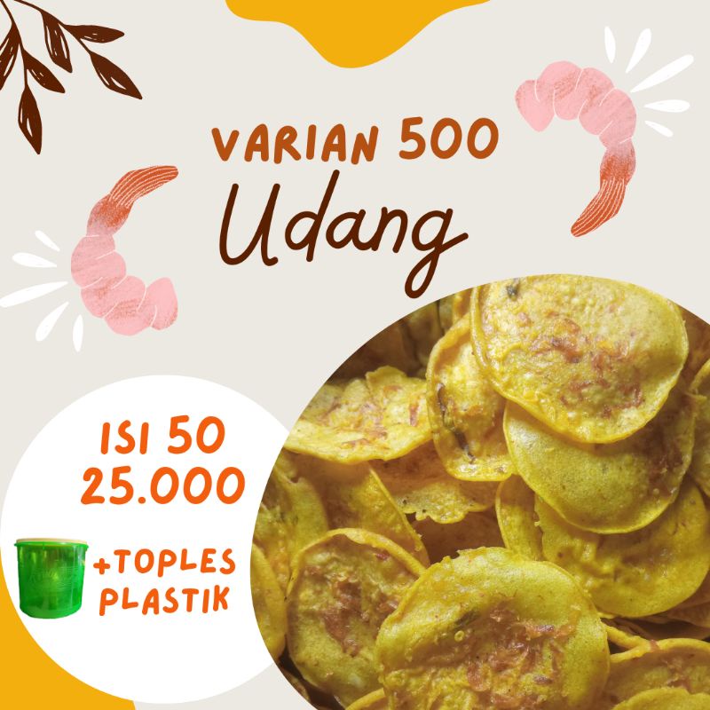 

Rakik Peyek Udang (500 isi 50) Oleh-Oleh Cemilan Kampung Khas Payakumbuh Jajanan kerupuk keripik snack Minang kabau