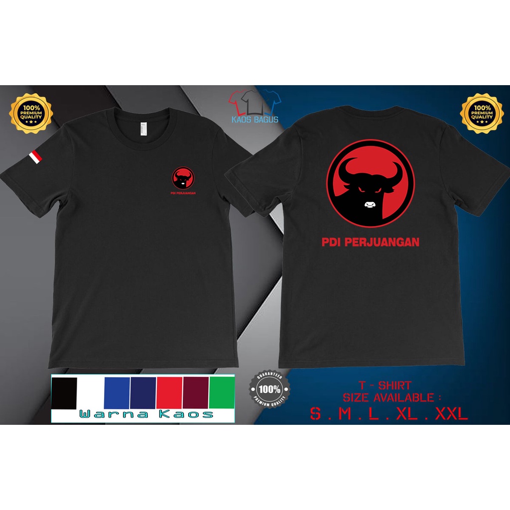 Kaos Baju logo PDIP Perjuangan - Kaos Partai Politik Indonesia Terbaru