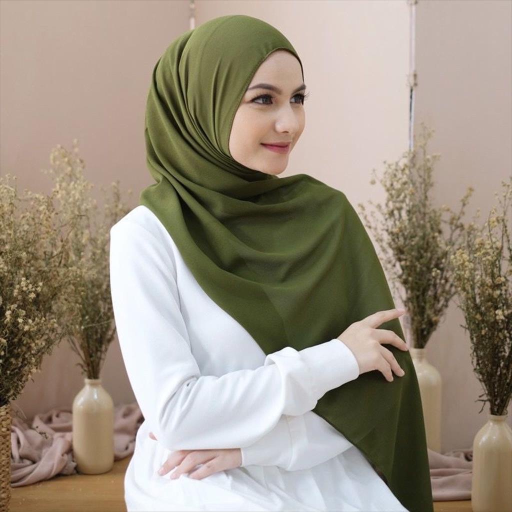 LS 186 - Pasmina Pashmina Inner 2in1 Jilbab Hijab Pasmina Instan Diamond Bisa Bolak Balik