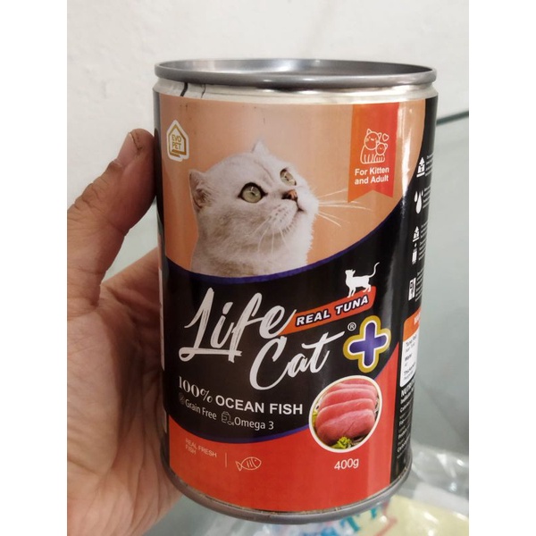 Life Cat Plus Real Tuna Kaleng Kitten Adult 400 gr Makanan Kucing Basah