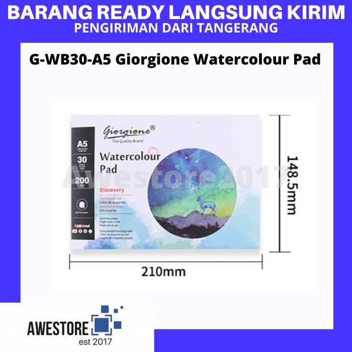 

Buku Gambar G-Wb30 A4 A5 Giorgione Watercolor Paper Pad Kertas Cat Air Water Color