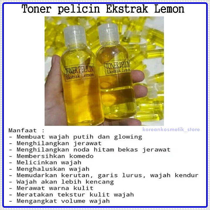 TONER PELICIN EKSTRAK LEMON + CREAM DR BLUE