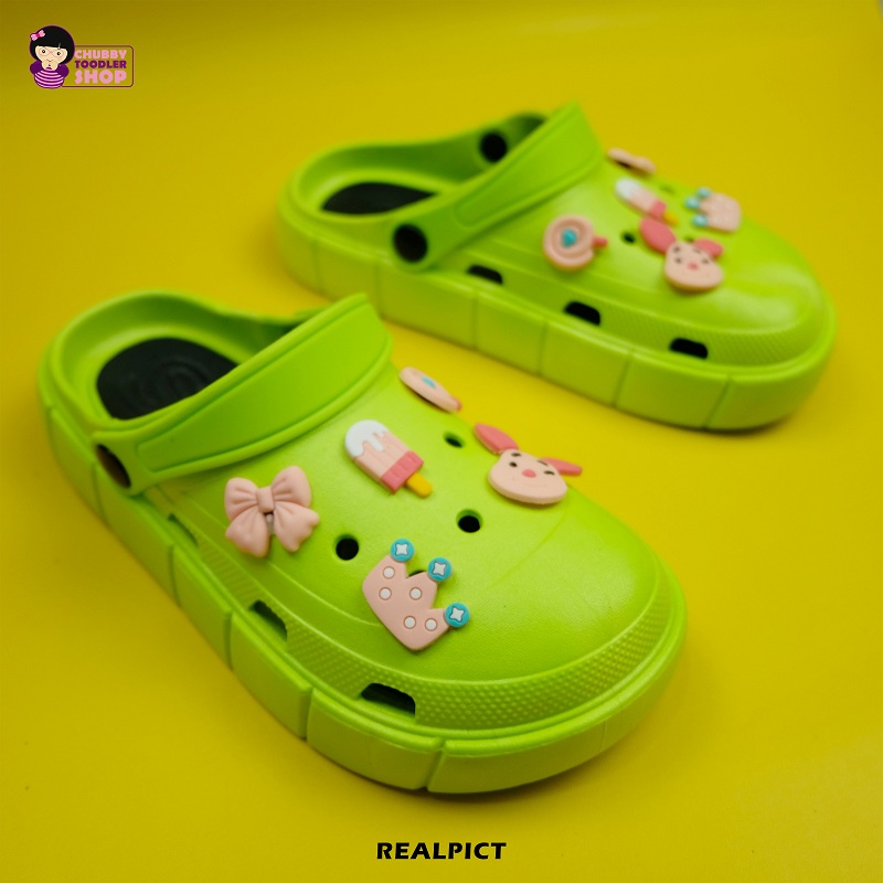 SH2252 GLORYKIDZ Sendal bapao BKK Sendal Crocs Toyss Sendal Slop Import Karet Empuk Premium Size 38-41
