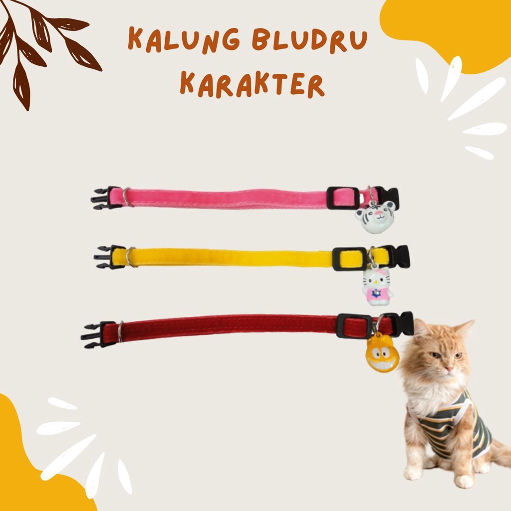 Kalung Bludru dengan Lonceng karakter