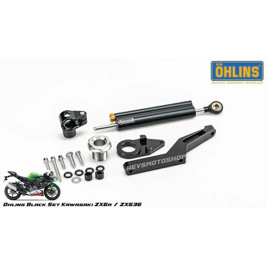 STEERING DAMPER OHLINS BLACK KAWASAKI ZX636 / ZX6R 2009-2019