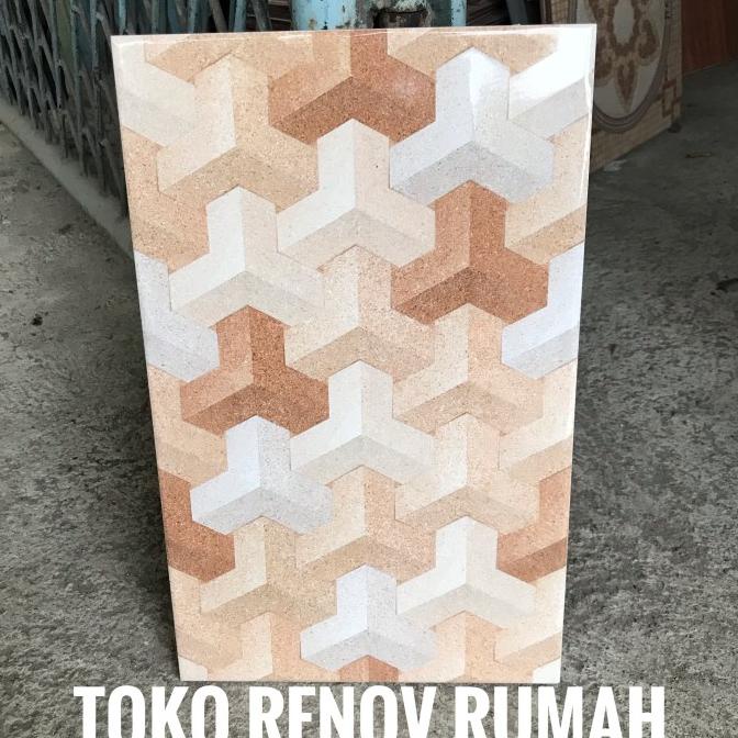 Keramik dinding 25x40 tetris 3d/ keramik kamar mandi/ keramik dapur Baru