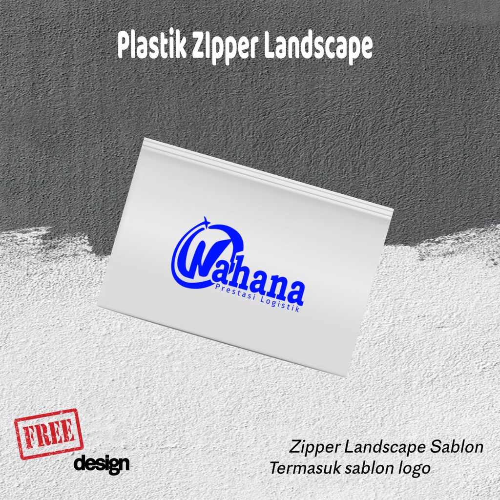 Zipper Bag Custom Desain  Transparan Doff Landscape Organizer Plastik Penyimpanan Ziplock - Sablon