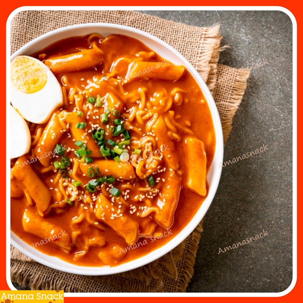 ASHIAAAP Ramyeon Makanan tteokbokki camilan khas korea jajanan tradisional asli instan halal mozarella asin pedas gurih enak ringan lainnya toppoki teokpokki tobboki