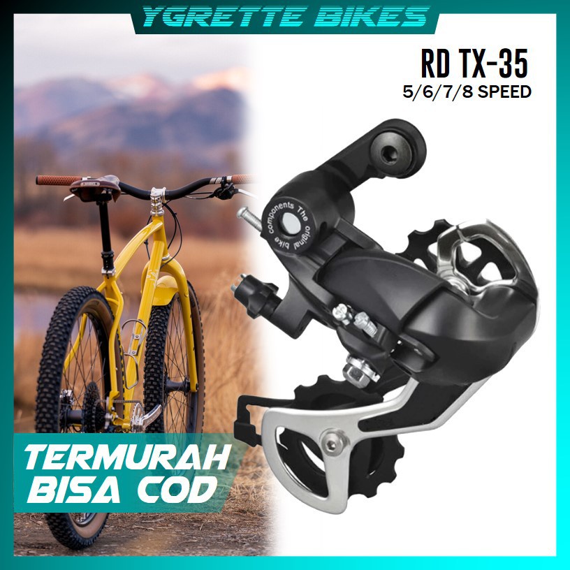 YGRETTE - RD SIS Tournex 5 6 7 Speed Rear Derailleur - RD-TX35 - Black KECEPATAN SEPEDA MTB