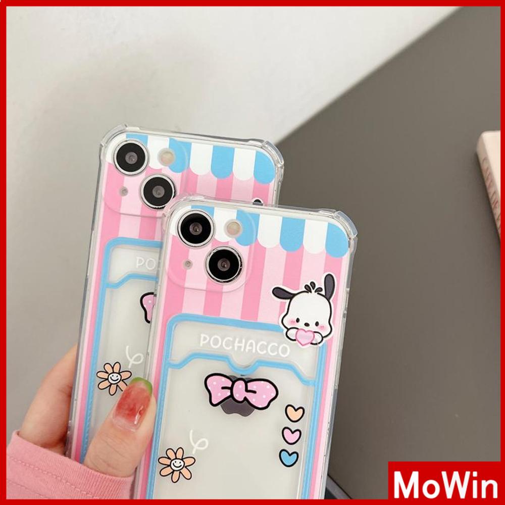 For iPhone 14 Pro Max iPhone Case Card Holder Card Storage Clear Case TPU Soft Case Shockproof Cover Camera Cute Cartoon Compatible with iPhone 11 12 13 Pro Max 7Plus XR XS MAX 7 8