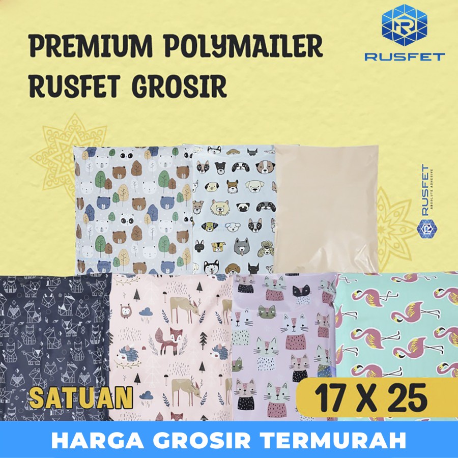 

POLYMAILER AMPLOP PLASTIK PACKING TERMURAH UKURAN 17CM x 25CM SATUAN