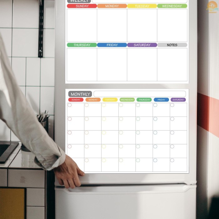 

Papan Jalan Ge690 Magnetic Dry Erase Calendar Whiteboard Fridge Magnet Flexible Da