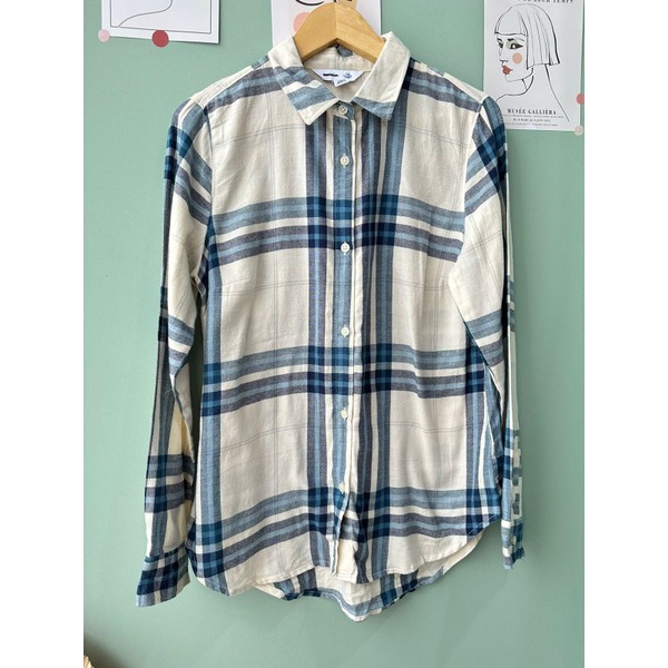 OLD** flanel longsleeved plaid flanel shirt (ready smpe big size)