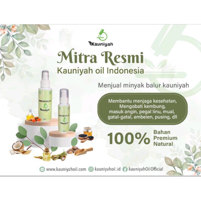 KAUNIYAH OIL 100% ORIGINAL MINYAK BALUR by Ummu Balqis Natural HEALING Oil 100ml 50ml